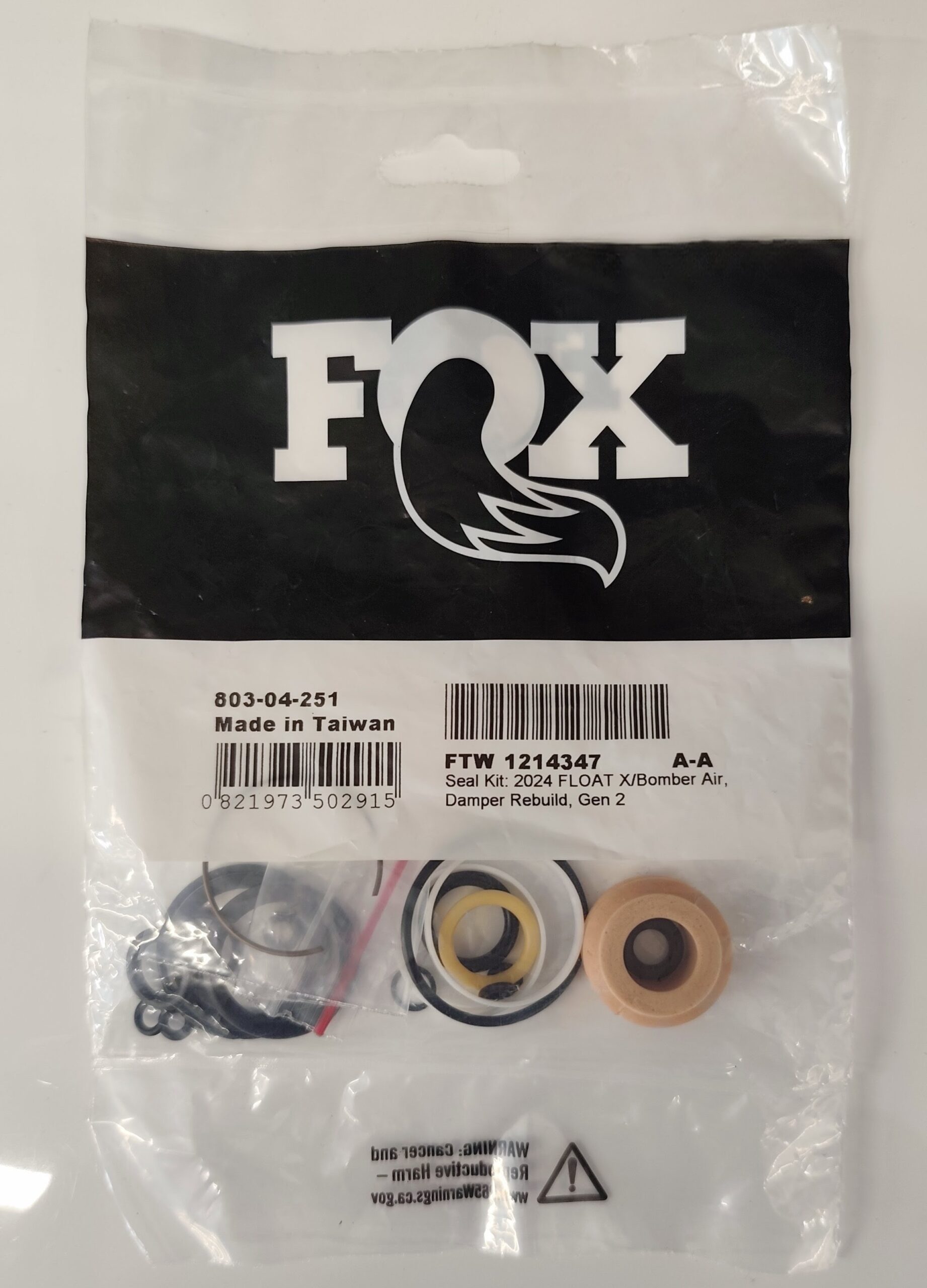 Seal Kit 2024 Float X/Bomber Air, Damper Rebuilt, Gem 2